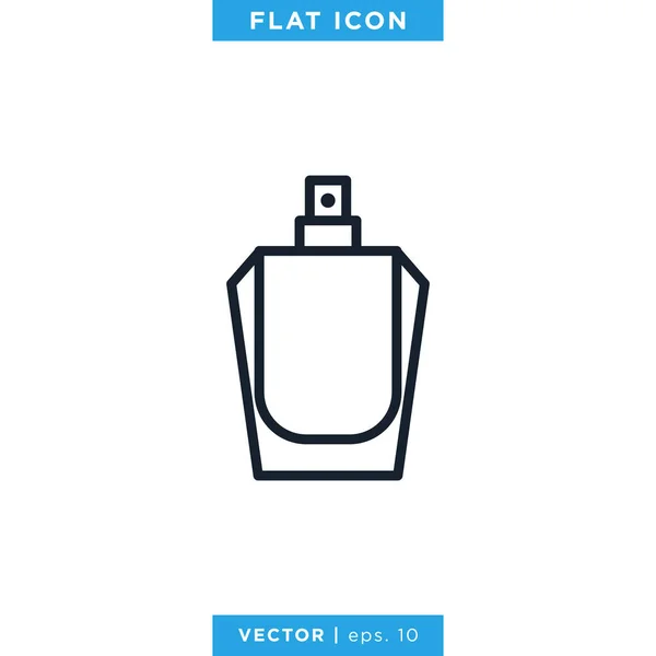 Perfume Icon Vector Illustration Design Template Colpo Modificabile — Vettoriale Stock