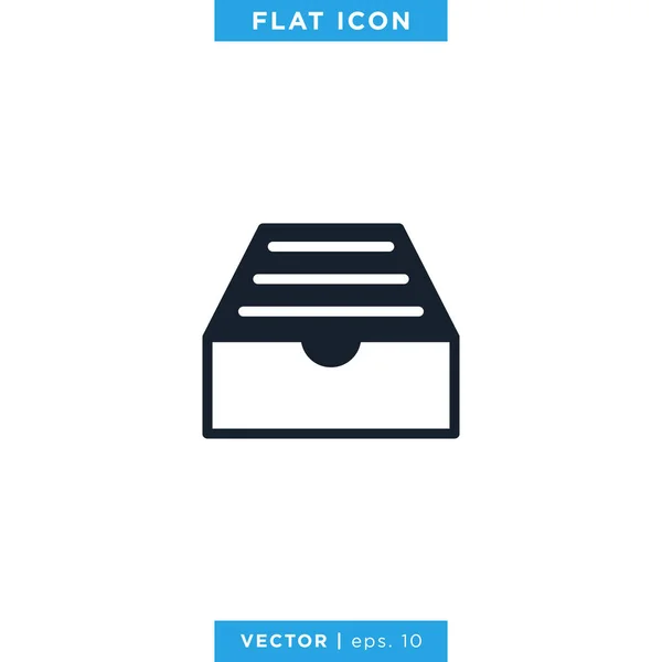 Archief Opslag Icoon Vector Ontwerp Sjabloon — Stockvector