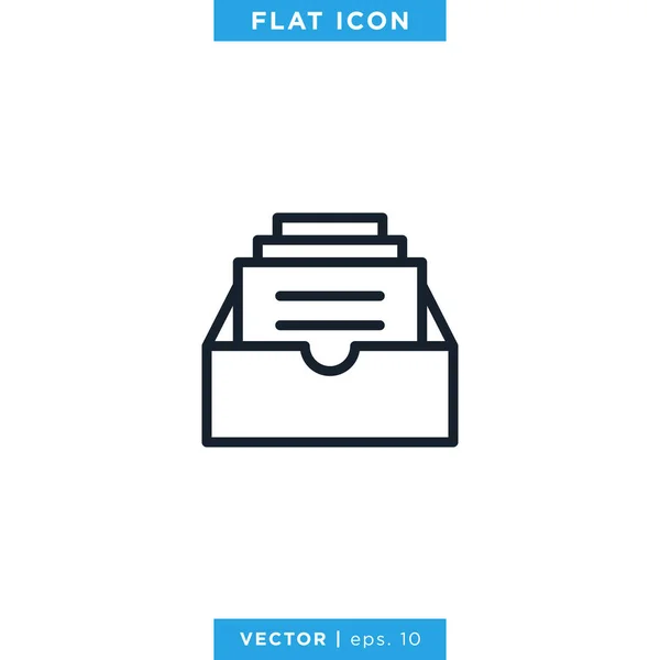 Archive Storage Icon Vector Design Template Editierbarer Vektor Folge — Stockvektor