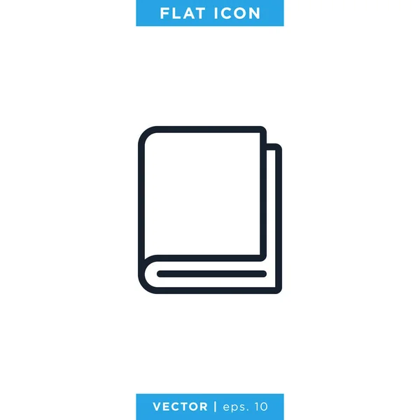 Modèle Conception Vectorielle Icône Livre — Image vectorielle