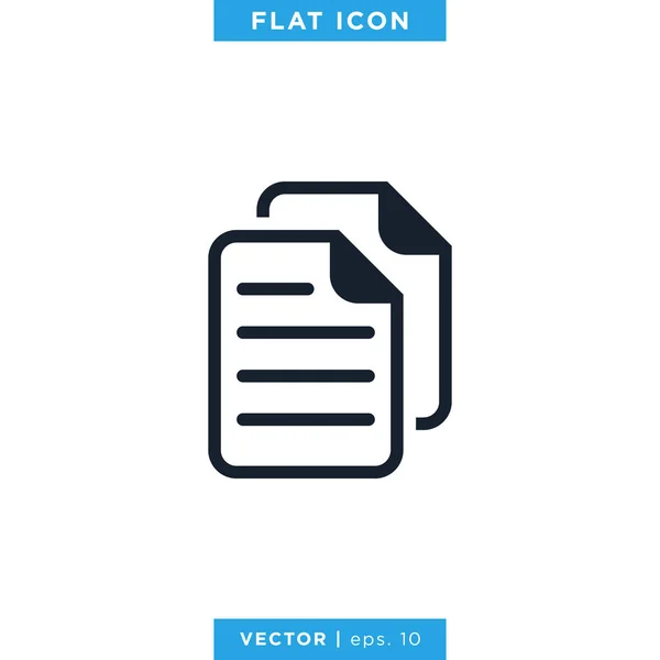 Papier Icoon Vector Logo Ontwerp Model Document Icon — Stockvector