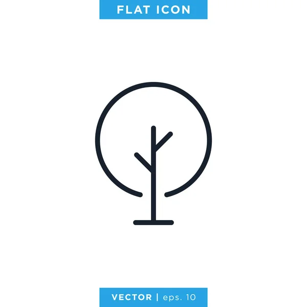 Árbol Icono Vector Logo Design Template Carrera Editable — Vector de stock