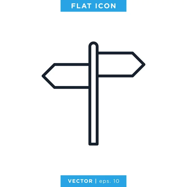 Wegwijzer Pictogram Vectorontwerp Bewerkbare Beroerte — Stockvector