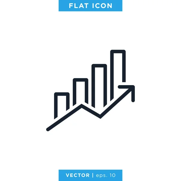 Finanzen Diagramm Geschäftswachstum Analytische Icon Vector Illustration Design Template — Stockvektor