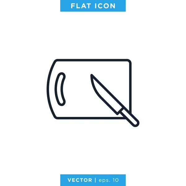 Snijplank Messen Icon Vector Design Template Bewerkbare Beroerte — Stockvector