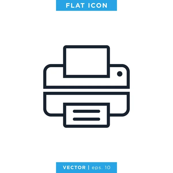 Printer Icoon Vectorontwerp Sjabloon — Stockvector