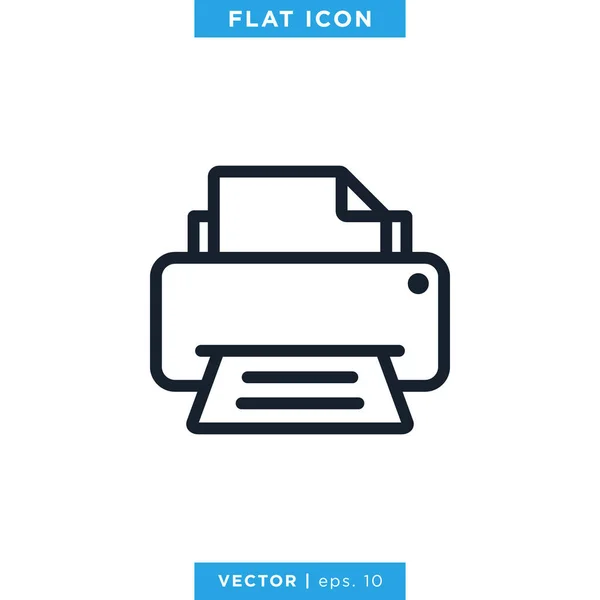 Printer Icon Vector Design Template — Stock Vector