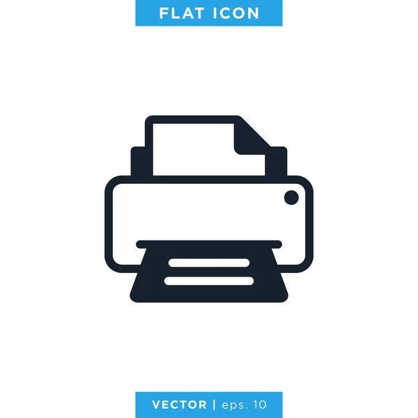 Modèle Conception Vectorielle Icône Imprimante — Image vectorielle