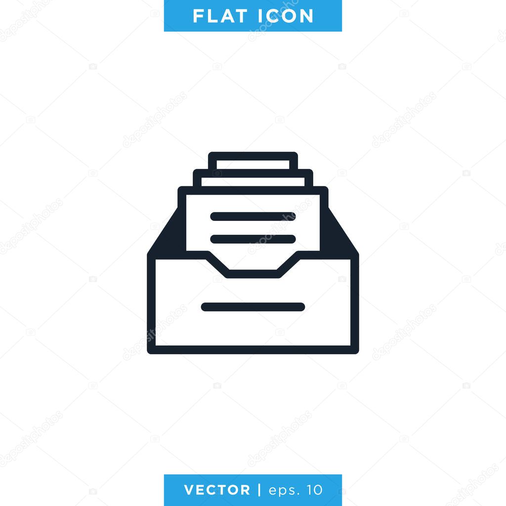 Archive Storage Icon Vector Design Template