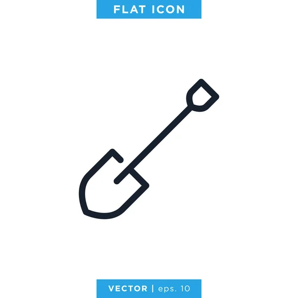 Shovel Icon Vector Ontwerp Template Bewerkbare Beroerte — Stockvector