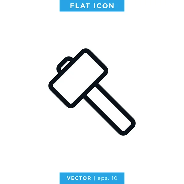 Vorschlaghammer Icon Vector Design Template — Stockvektor