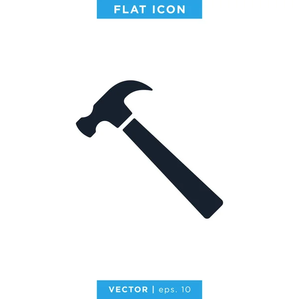 Hammer Icon Vector Design Vorlage — Stockvektor