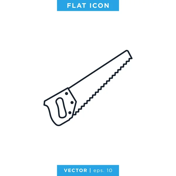 Handzaag Icoon Vector Design Template Bewerkbare Beroerte — Stockvector