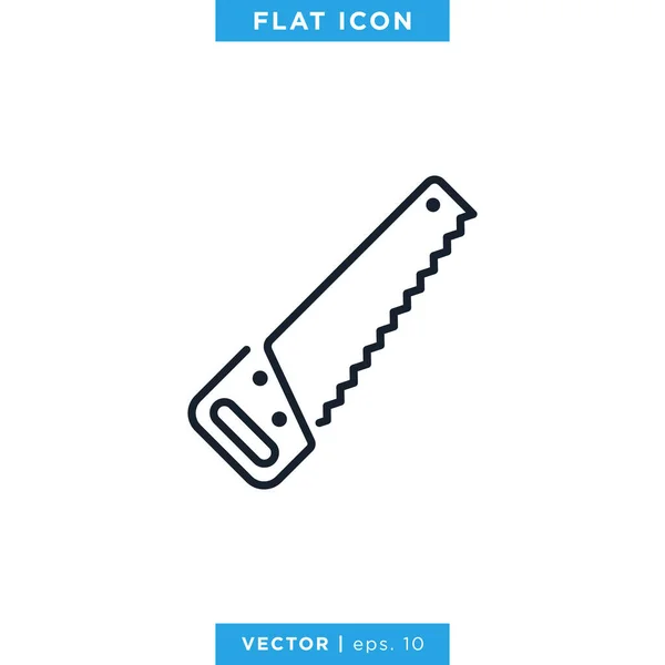 Handzaag Icoon Vector Design Template Bewerkbare Beroerte — Stockvector