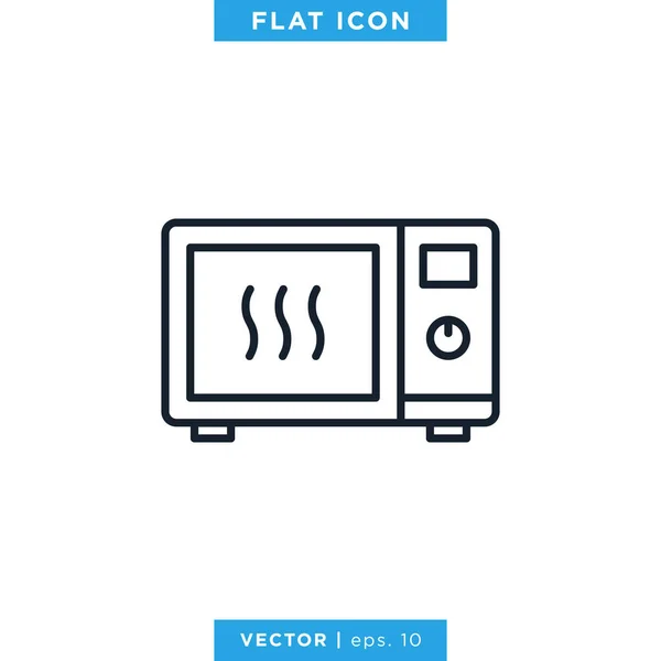 Microwave Icon Vector Design Template Editable Stroke — Stock Vector