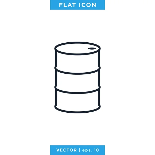 Olievat Icon Vector Ontwerp Template Bewerkbare Beroerte — Stockvector