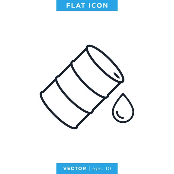 Olievat Icon Vector Ontwerp Template Bewerkbare Beroerte — Stockvector