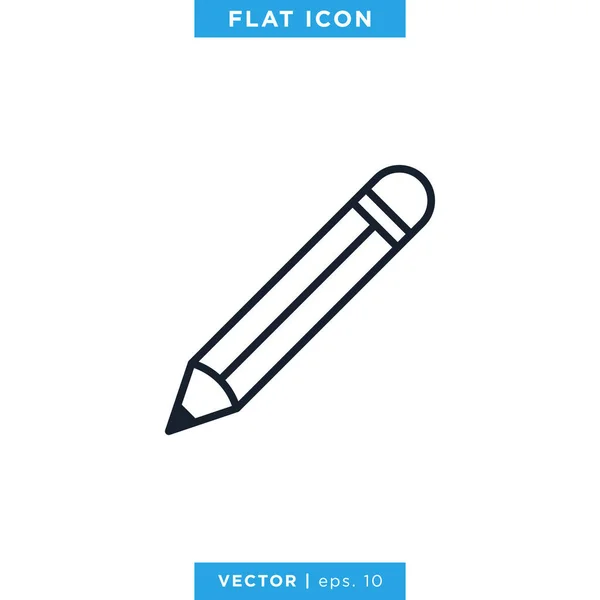 Bleistift Icon Vector Logo Design Template — Stockvektor