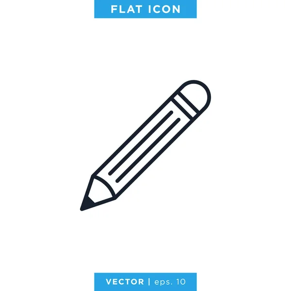 Bleistift Icon Vector Logo Design Template — Stockvektor