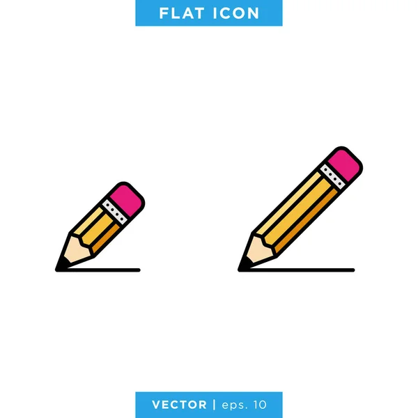 Bleistift Icon Vector Logo Design Template — Stockvektor