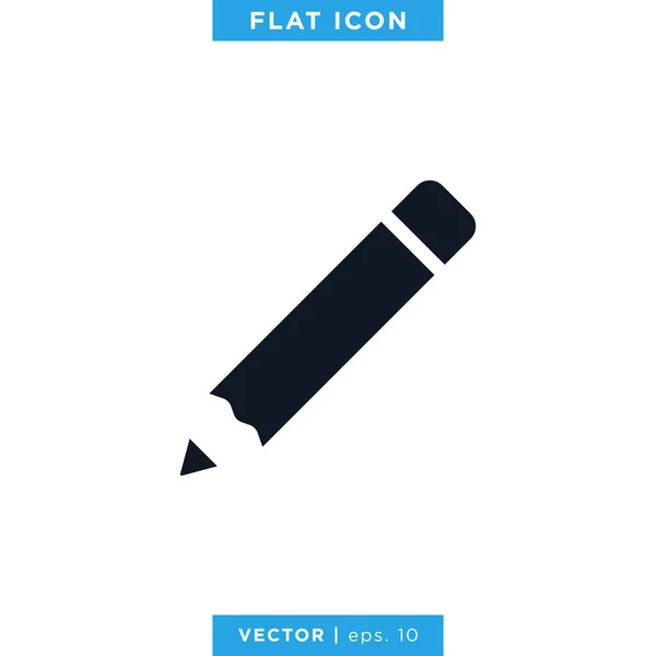 Bleistift Icon Vector Logo Design Template — Stockvektor