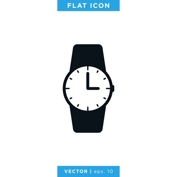 Watch Icon Vector Design Template — Stock Vector