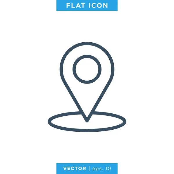 Kaart Pin Pointer Icon Vector Ontwerp Template Plaats Pin — Stockvector