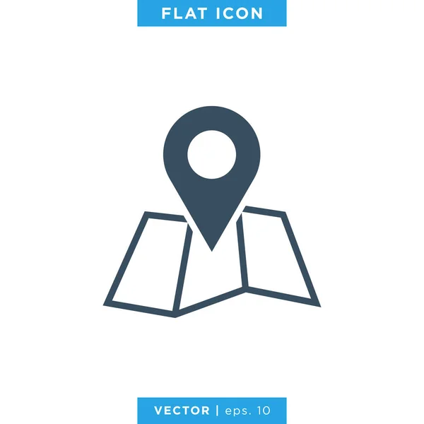 Pin Carte Modèle Conception Vectorielle Icône Pointeur Emplacement Pin — Image vectorielle