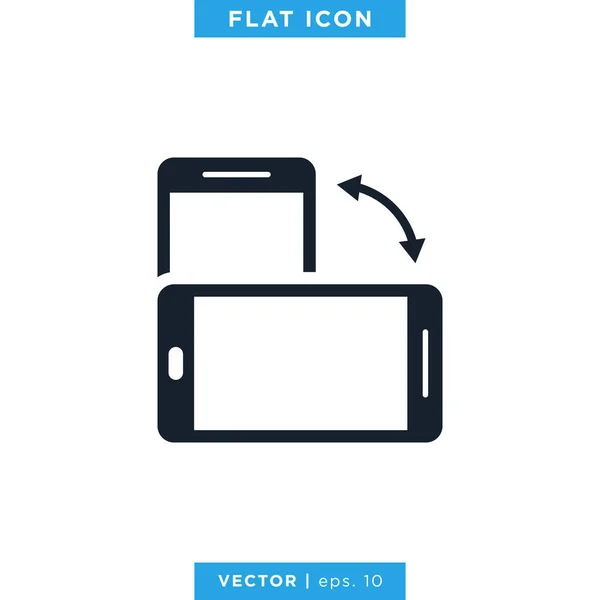 Modèle Conception Vectorielle Icône Téléphone Intelligent Rotation Illustration Smartphone — Image vectorielle