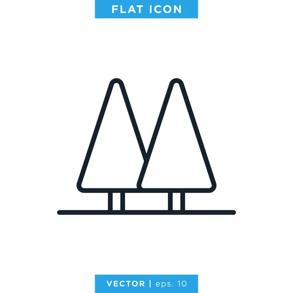 Pine Tree Icon Vector Illustration Design Template Park Symbol Essbarer — Stockvektor