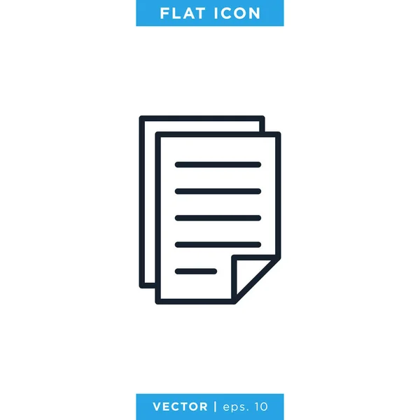 Paper Icon Vector Logo Design Template Document Icon — Stock Vector