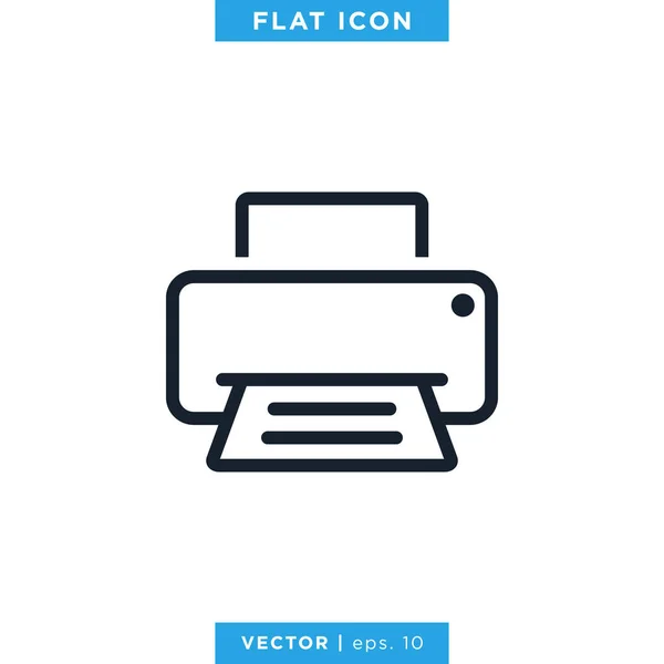 Printer Icoon Vectorontwerp Sjabloon — Stockvector