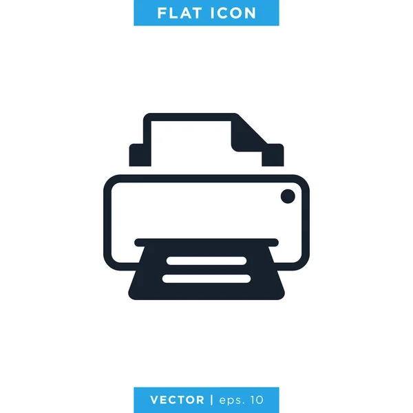 Printer Icoon Vectorontwerp Sjabloon — Stockvector
