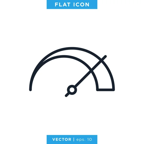 Tachimetro Modello Performance Icon Vector Design Colpo Modificabile — Vettoriale Stock