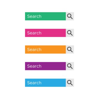 Arama çubuğu simgesi vektör tasarım şablonu