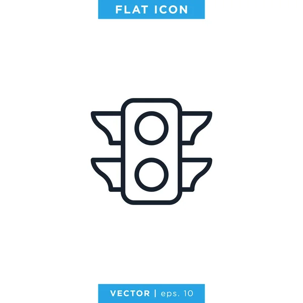 Verkeerslichtpictogram Vector Design Template Bewerkbare Beroerte — Stockvector