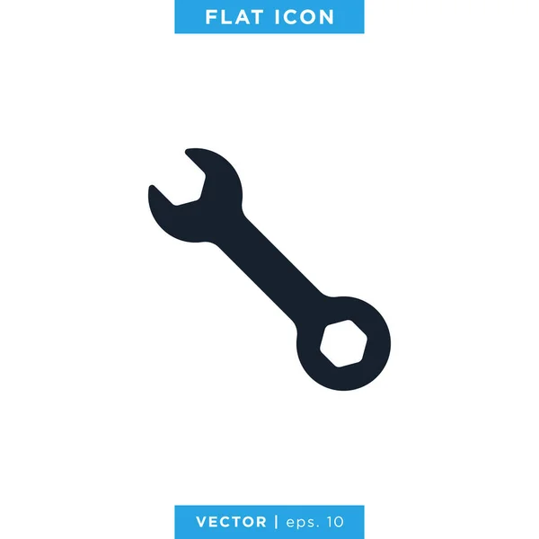 Schraubenschlüssel Icon Vector Design Template — Stockvektor