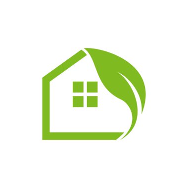 Yeşil Yaprak ve Logo Vektörü Tasarım Şablonu