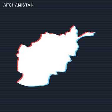 Afganistan Vektör Tasarım Şablonu Karanlık Arkaplan Haritası.