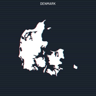 Danimarka Vektör Tasarım Şablonu Karanlık Arkaplanda.