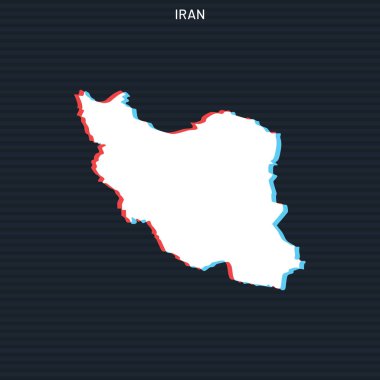 İran Vektör Tasarım Şablonu Karanlık Arkaplan Haritası.