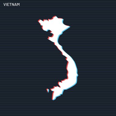 Vietnam Vektör Tasarım Şablonu Karanlık Arkaplan.
