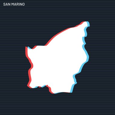 San Marino Vektör Tasarım Şablonu Karanlık Arkaplan.
