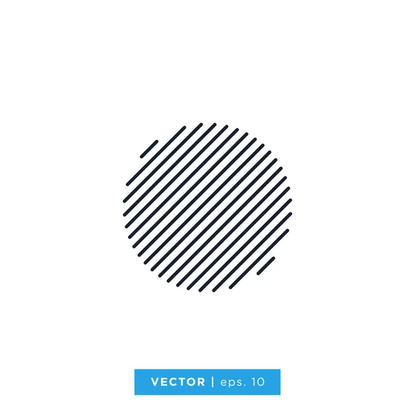 Modern Abstract Geometric Line Vector Design Template Circle Shape — Stock Vector