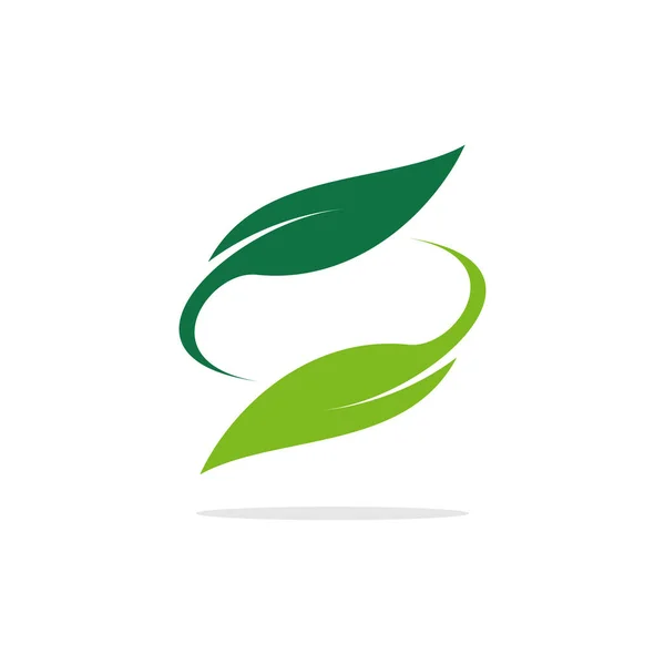 Hoja Logo Vector Plantilla Diseño — Vector de stock