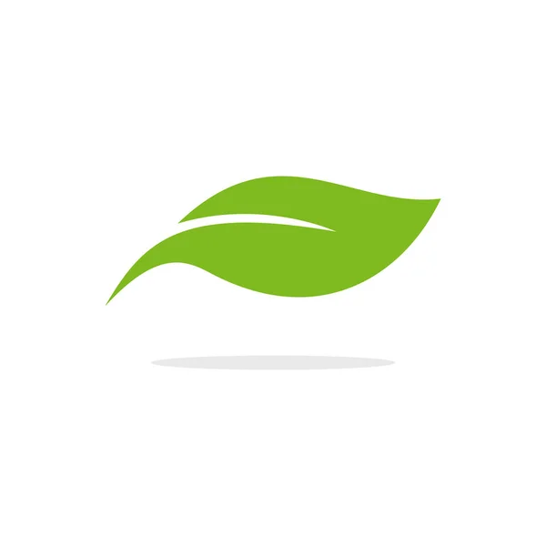Modelo Design Vetor Logotipo Folha Verde — Vetor de Stock