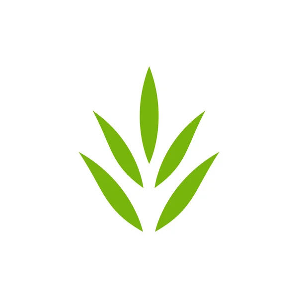 Green Leaf Logo Vektor Design Vorlage — Stockvektor