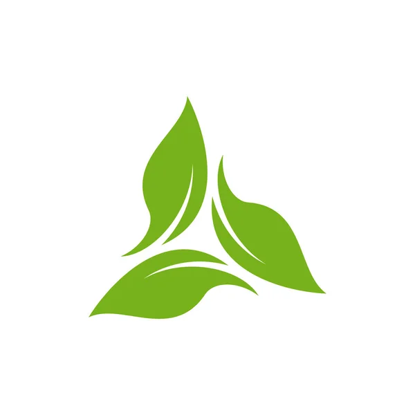 Green Leaf Logo Vector Design Șablon — Vector de stoc