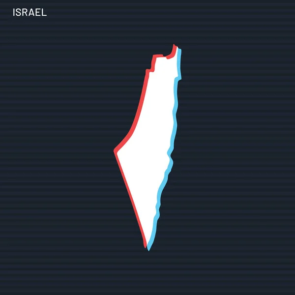 イスラエル地図 ベクターデザインテンプレート — ストックベクタ
