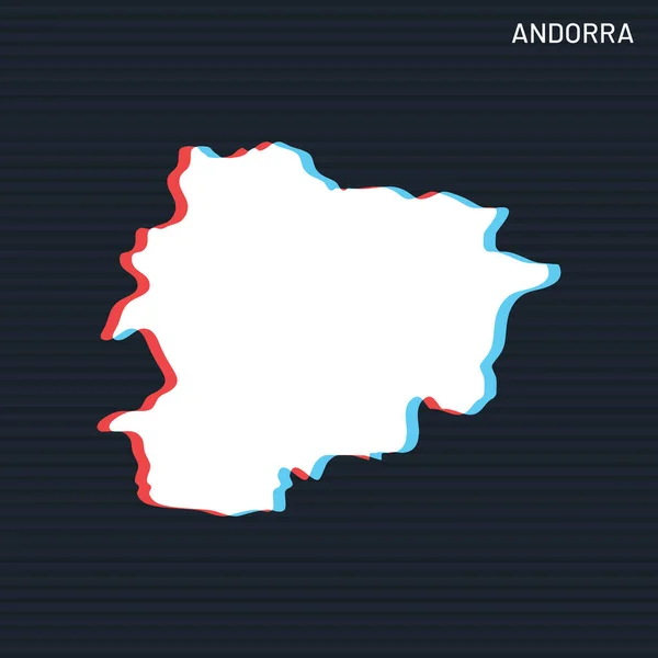 Karte Von Andorra Vector Design Template Auf Dunklem Hintergrund — Stockvektor